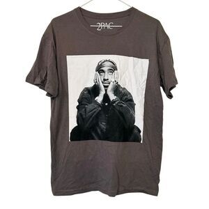 2PAC Graphic Photo Crew Neck 100% Cotton Short Sleeve T-Shirt Size Large